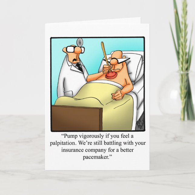 Get Well Humour Greeting Card (Front)