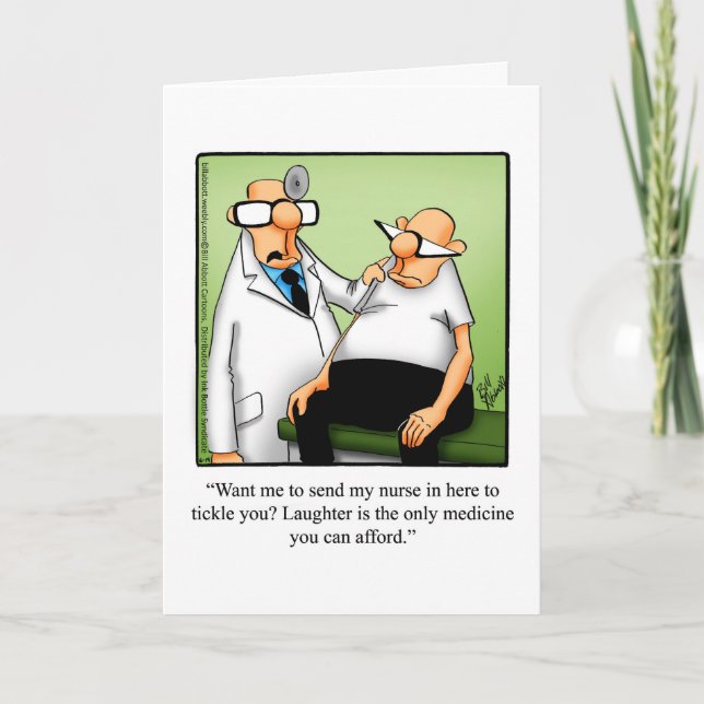 Get Well Humour Greeting Card (Front)