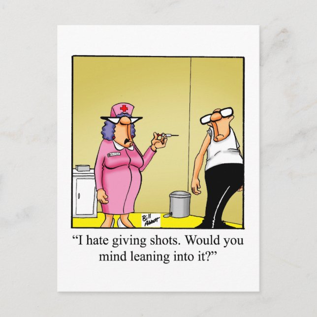 Get Well Humour Postcard (Front)