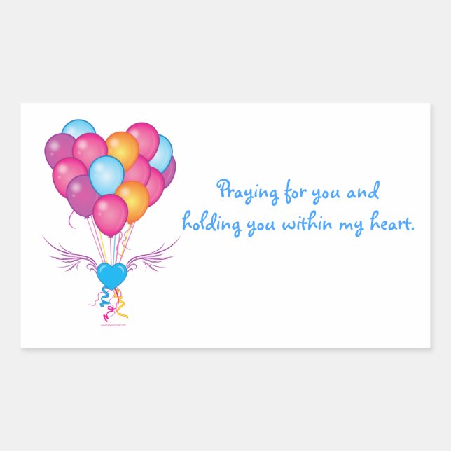 Get Well: Praying For You Sticker (Front)