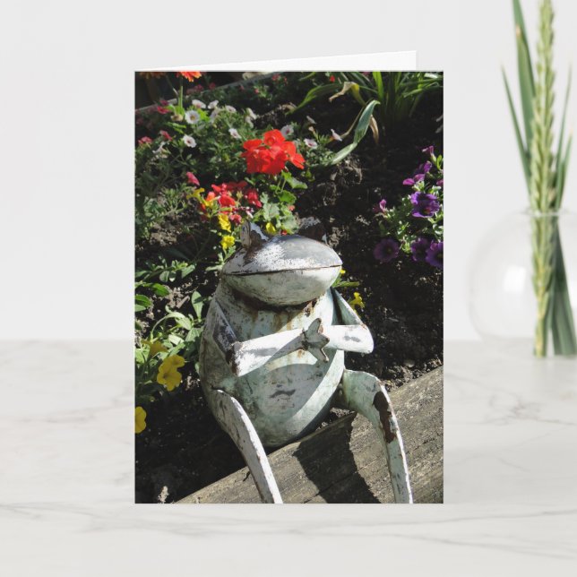 Get Well, Praying Frog Card (Front)