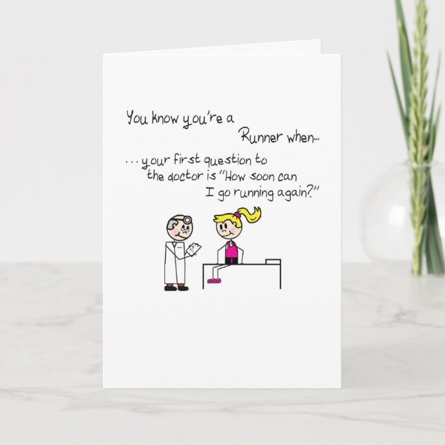 Get Well Runner's Card (Front)