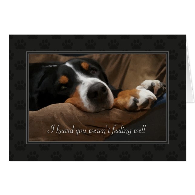 Get Well Sad Pup (Front Horizontal)