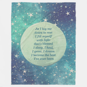 Get Well Sleep blessing design Fleece Blanket