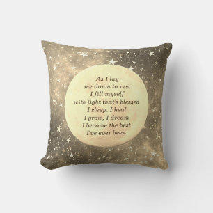 Get Well Sleep blessing design Throw Pillow