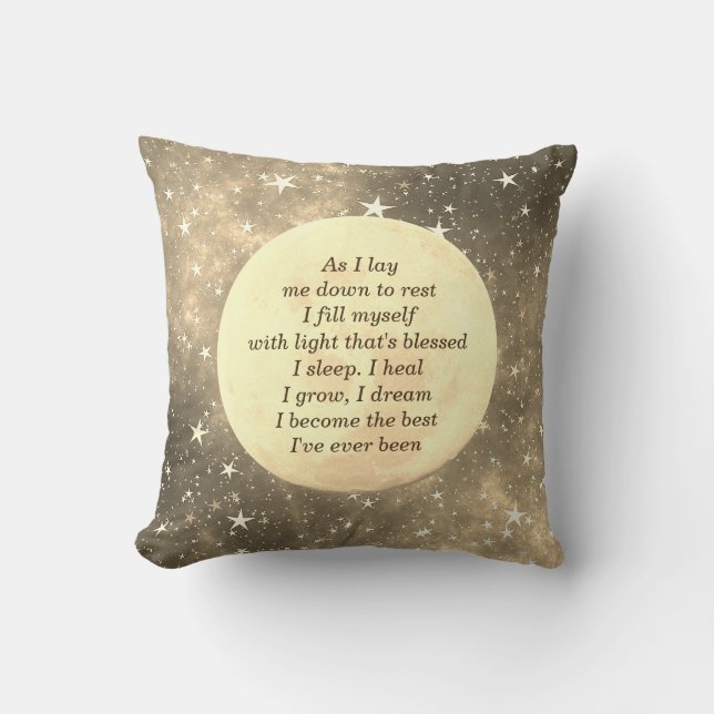 Get Well Sleep blessing design Throw Pillow (Front)