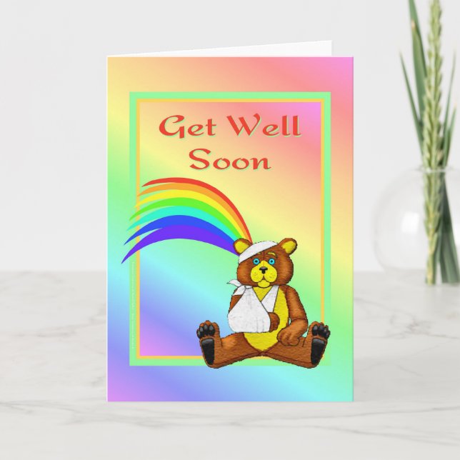 Get Well Soon Bear with BooBoos Card (Front)