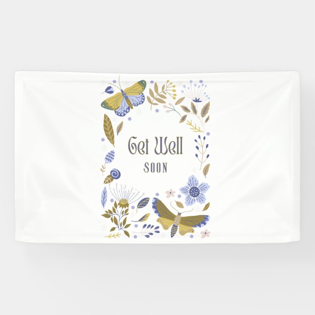 Get Well Soon Blues 3x5 Vinyl Banner (Horizontal)