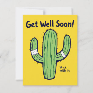 Get Well Soon – Cactus Humour Recovery Card