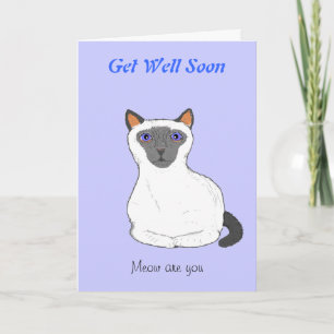 Get well soon card, customize. Cat Card