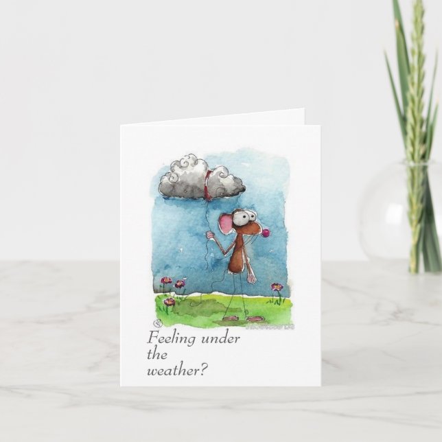 Get Well Soon Card - Feeling Under The Weather? (Front)