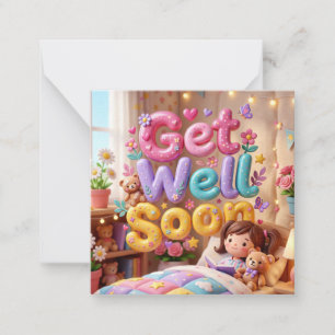 Get Well Soon Card for Girl #2