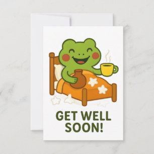 Get Well Soon Card - Sick Frog