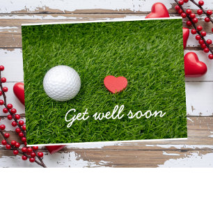 Get well soon card to golfer