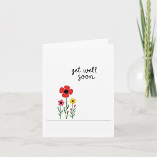 Get Well Soon Card With Flowers