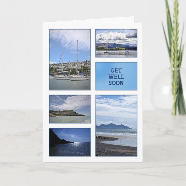 Get well soon card with sea scenes (Front)