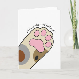 get well soon cat paw card