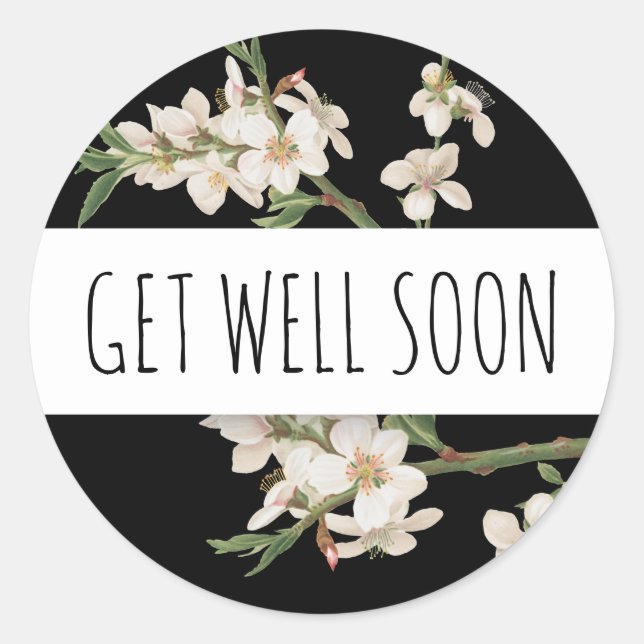 Get Well Soon Classic Round Sticker (Front)