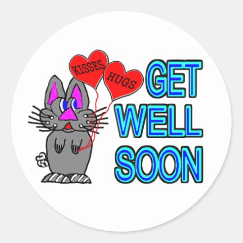 Get Well Soon Stickers | Zazzle CA