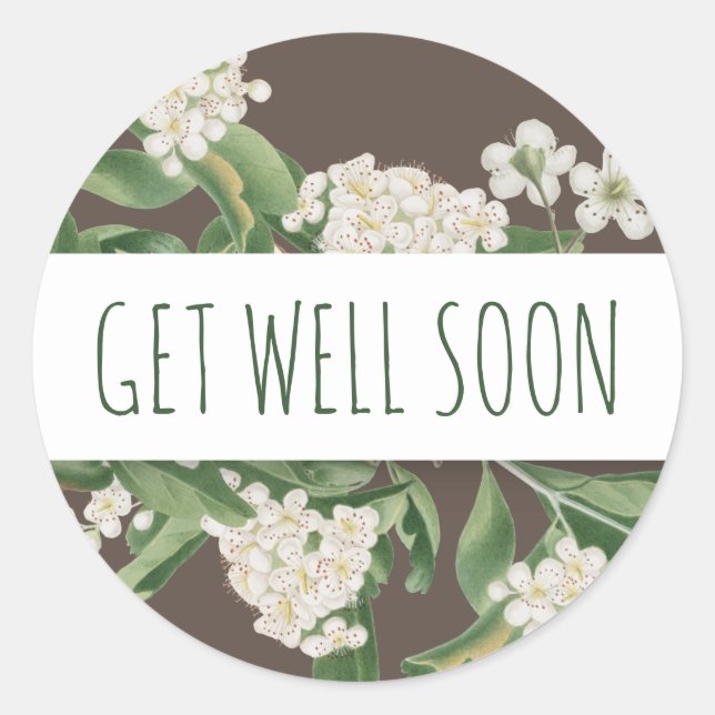 Get Well Soon Classic Round Sticker (Front)
