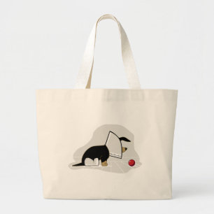 Get Well Soon - Dog Head Cone Large Tote Bag