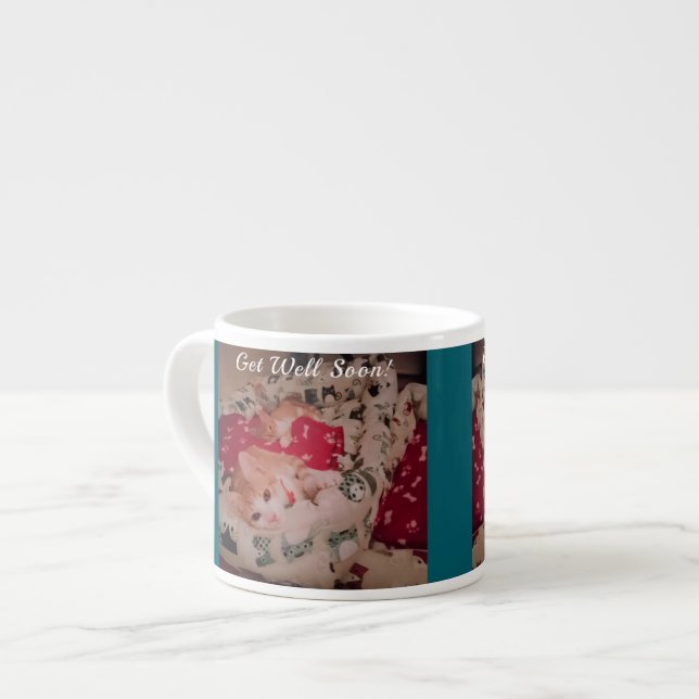 Get Well Soon! Espresso Mug for Cat Lovers  (Devant gauche)