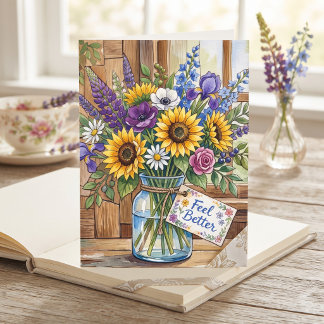 Get Well Soon | Feel Better Floral Card