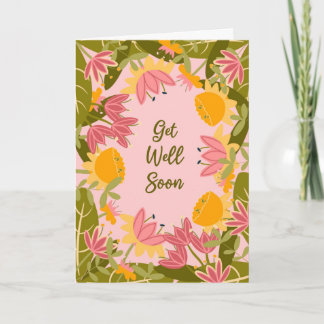 Get Well Soon Flowers Card
