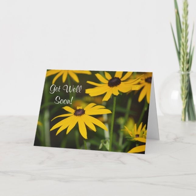 Get Well Soon! Flowers Card (Front)
