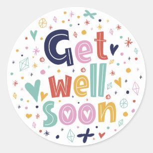 Get Well Soon Stickers | Zazzle CA