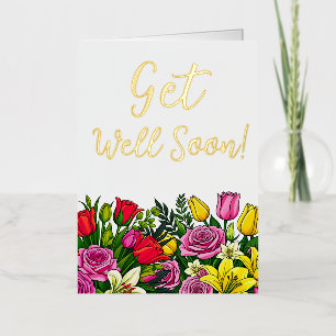 Get Well Soon Foil Greeting Card