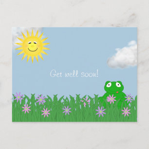 Get Well Soon Frog Postcard