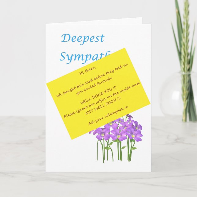 Get Well Soon — Funny Card (Front)