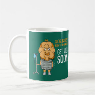 Get Well Soon - funny grumpy old man cartoon Coffee Mug