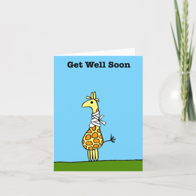 Get Well Soon Giraffe Card (Front)