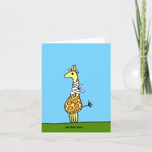 Get Well Soon Giraffe Card (Front)