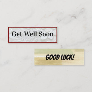 Get well Soon/Good Luck Mini Business Card