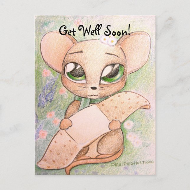 Get Well Soon Mouse postcard (Front)