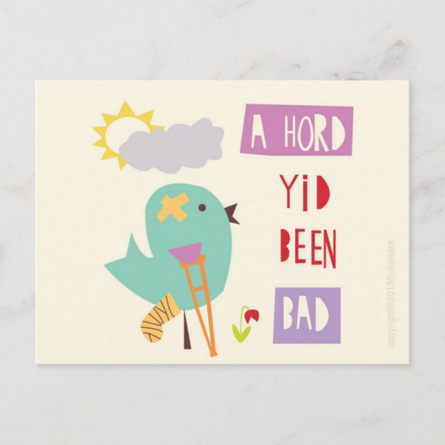 Get Well Soon Northumbrian Post Card (Front)