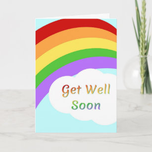 Rainbow Burst Healing Vibes, Get Well Card