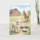 Get Well Soon sad Baby lamb