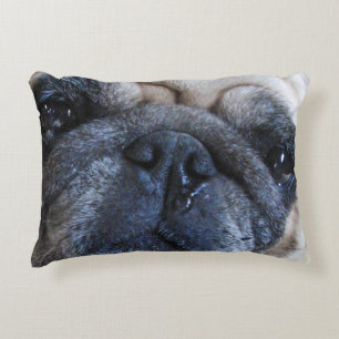 Get Well Soon Sick Pug Dog Accent Pillow