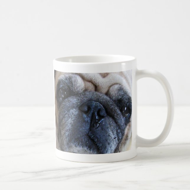 Get Well Soon Sick Pug Dog Coffee Mug (Right)