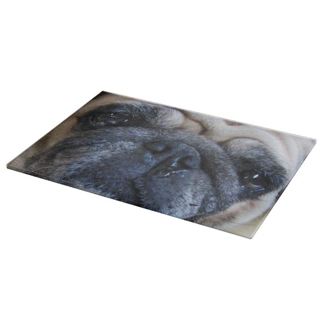 Get Well Soon Sick Pug Dog Cutting Board (Corner)