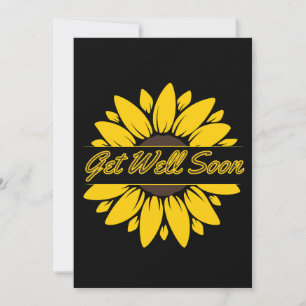 Get Well Soon Sunflower Invitation