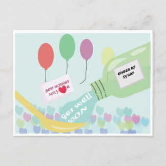 Get Well Soon Syrup Postcard