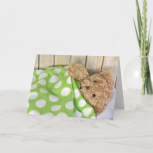 Get Well Soon teddy bear Card