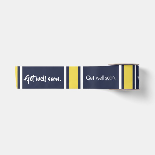 Get Well Soon Template 3 Fonts Frames Satin Ribbon (Front)