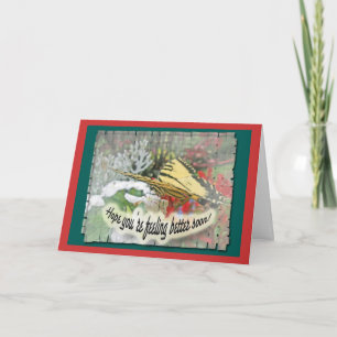 Get Well Soon Tiger Swallowtail Butterfly Card