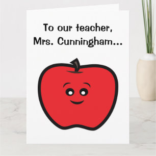 Get Well Soon to a Teacher from Class Apple Large Card